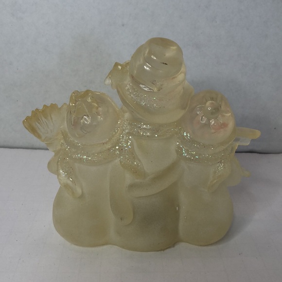 Frosted Glitter Snowmen Light Up Color Changing Winter Holiday Figure Decoration - Picture 4 of 7